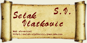 Selak Vlatković vizit kartica